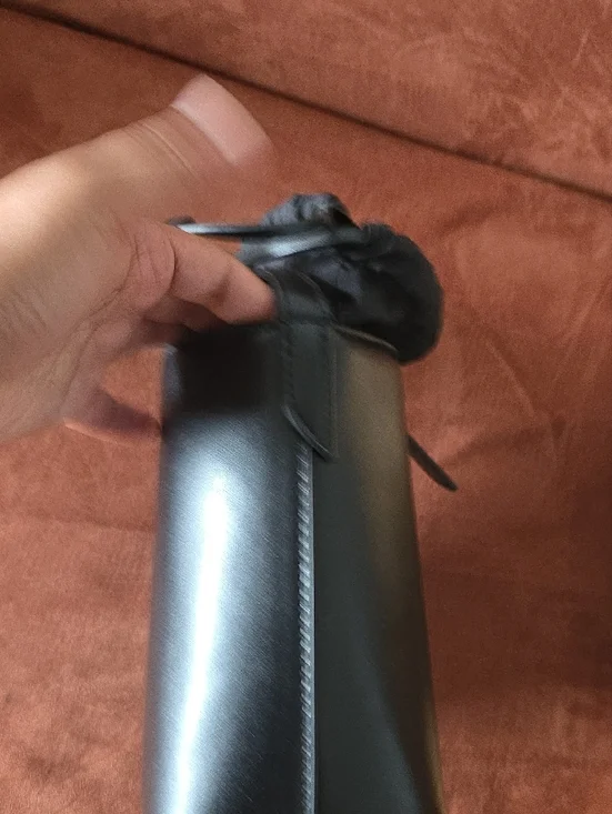 Zara Black Drawstring Bag with Shoulder Straps - Picture 5 of 5